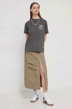 Хлопковая футболка Tommy Jeans, серый