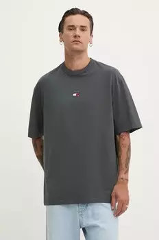 Хлопковая футболка Tommy Jeans, серый