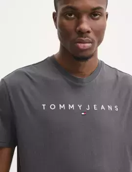 Хлопковая футболка Tommy Jeans, серый