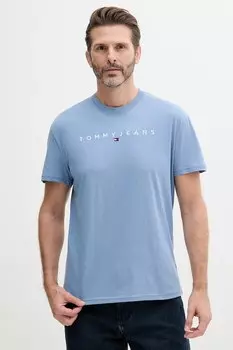 Хлопковая футболка Tommy Jeans, синий