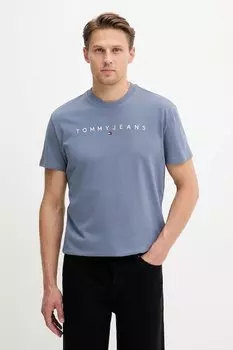 Хлопковая футболка Tommy Jeans, синий