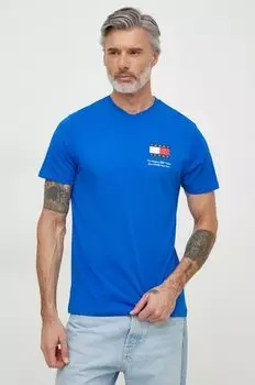 Хлопковая футболка Tommy Jeans, синий