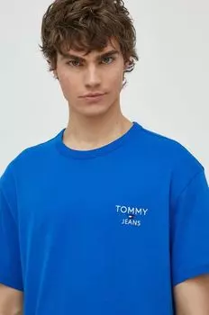Хлопковая футболка Tommy Jeans, синий