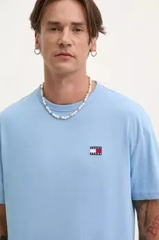 Хлопковая футболка Tommy Jeans, синий