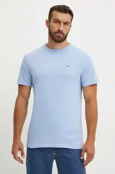 Хлопковая футболка Tommy Jeans, синий