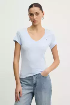 Хлопковая футболка Tommy Jeans, синий