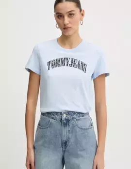 Хлопковая футболка Tommy Jeans, синий