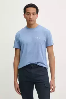 Хлопковая футболка Tommy Jeans, синий
