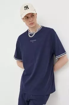 Хлопковая футболка Tommy Jeans, темно-синий
