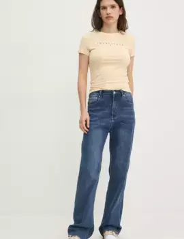 Хлопковая футболка Tommy Jeans, желтый