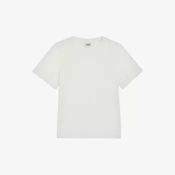 Хлопковая футболка Trad Broderie с английскими рукавами Claudie Pierlot, цвет naturels