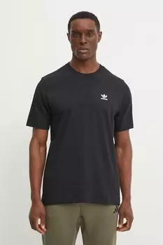 Хлопковая футболка Trefoil Adidas Originals, черный