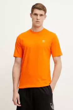 Хлопковая футболка Trefoil Adidas Originals, оранжевый