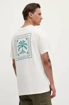 Хлопковая футболка TROPPO Billabong, бежевый