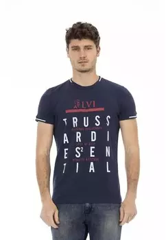 Хлопковая футболка Trussardi Action, синий