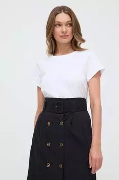 Хлопковая футболка Twinset, белый