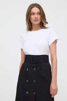 Хлопковая футболка Twinset, белый