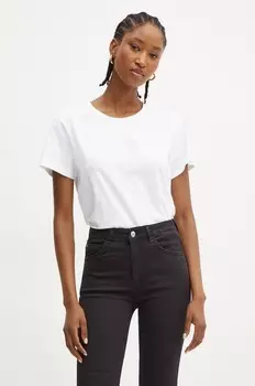 Хлопковая футболка Twinset, белый