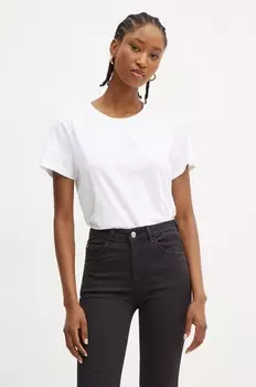 Хлопковая футболка Twinset, белый