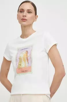 Хлопковая футболка Twinset, белый