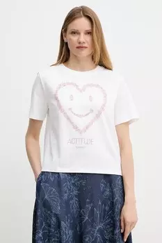 Хлопковая футболка Twinset, белый