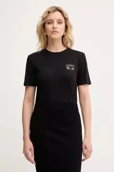 Хлопковая футболка Twinset, черный