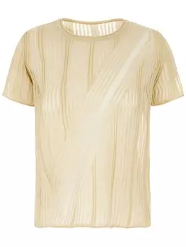 Хлопковая футболка Uma Wang, нейтральный цвет