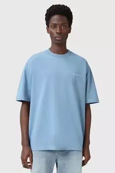 Хлопковая футболка UNDERGROUND Allsaints, синий