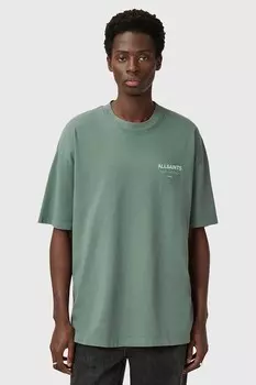 Хлопковая футболка UNDERGROUND Allsaints, зеленый