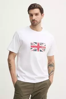 Хлопковая футболка UNION TEE Pepe Jeans, белый