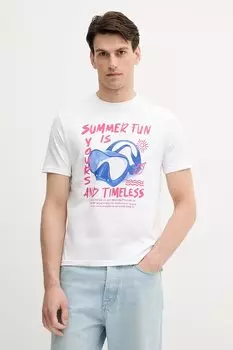 Хлопковая футболка United Colors Of Benetton, белый