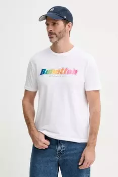Хлопковая футболка United Colors Of Benetton, белый