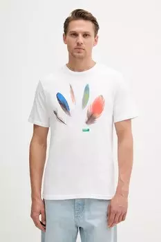 Хлопковая футболка United Colors Of Benetton, белый