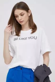 Хлопковая футболка United Colors of Benetton, белый