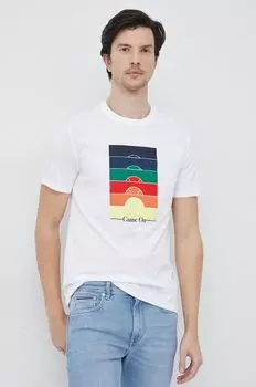 Хлопковая футболка United Colors of Benetton, белый