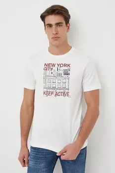 Хлопковая футболка United Colors of Benetton, белый