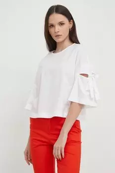 Хлопковая футболка United Colors of Benetton, белый