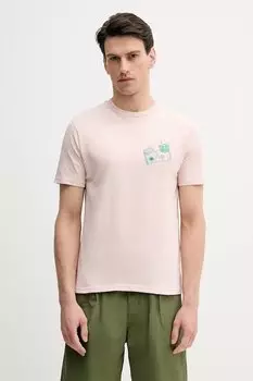 Хлопковая футболка United Colors Of Benetton, бежевый