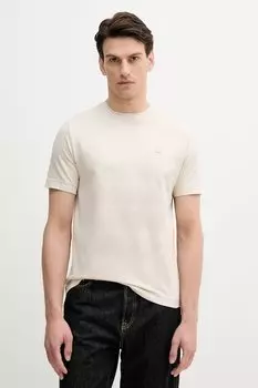 Хлопковая футболка United Colors Of Benetton, бежевый