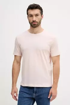 Хлопковая футболка United Colors Of Benetton, бежевый