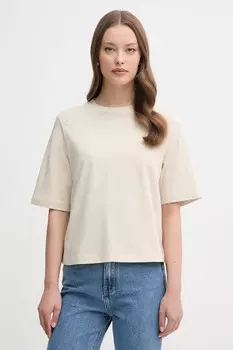 Хлопковая футболка United Colors Of Benetton, бежевый