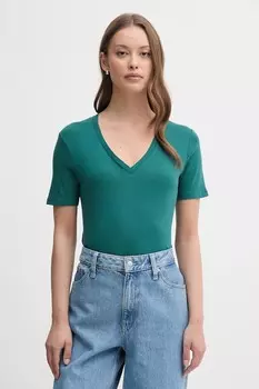 Хлопковая футболка United Colors Of Benetton, бирюзовый