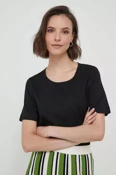 Хлопковая футболка United Colors of Benetton, черный