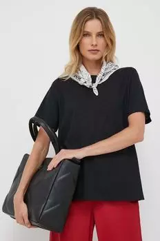 Хлопковая футболка United Colors of Benetton, черный