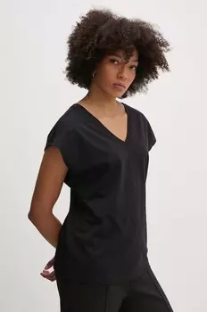 Хлопковая футболка United Colors of Benetton, черный