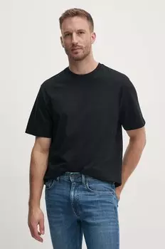 Хлопковая футболка United Colors of Benetton, черный