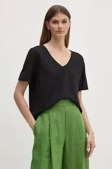 Хлопковая футболка United Colors of Benetton, черный