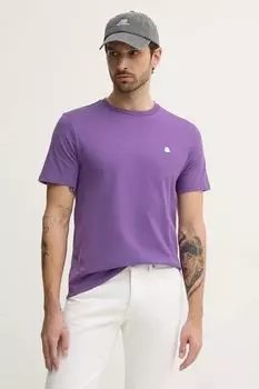 Хлопковая футболка United Colors Of Benetton, фиолетовый