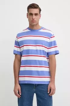 Хлопковая футболка United Colors of Benetton, фиолетовый