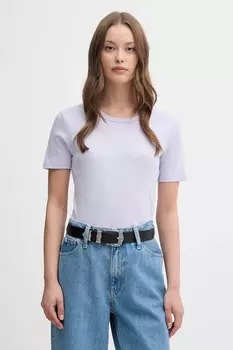 Хлопковая футболка United Colors Of Benetton, фиолетовый